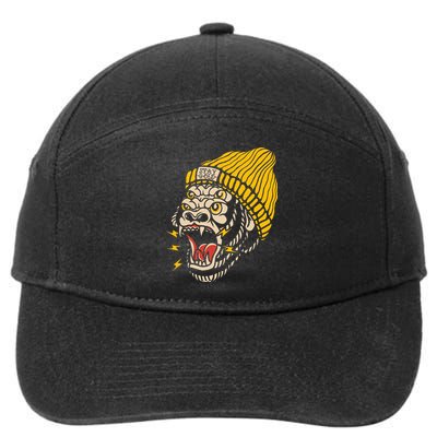 Gorilla Inked Flash Old School Ink Addict Traditional Tattoo 7-Panel Snapback Hat
