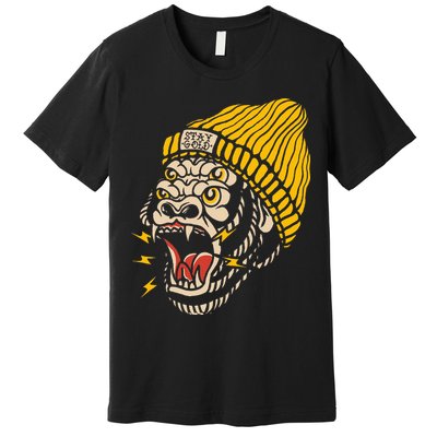 Gorilla Inked Flash Old School Ink Addict Traditional Tattoo Premium T-Shirt