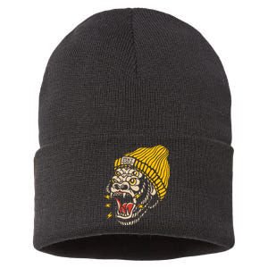 Gorilla Inked Flash Old School Ink Addict Traditional Tattoo Sustainable Knit Beanie