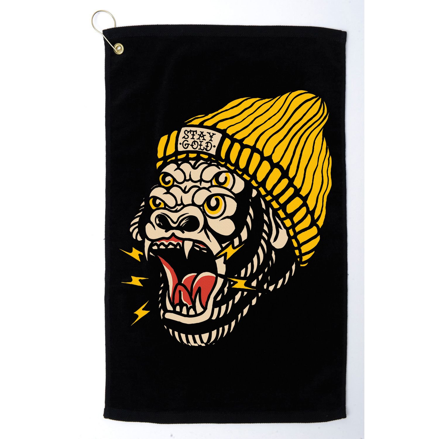 Gorilla Inked Flash Old School Ink Addict Traditional Tattoo Golf Towel
