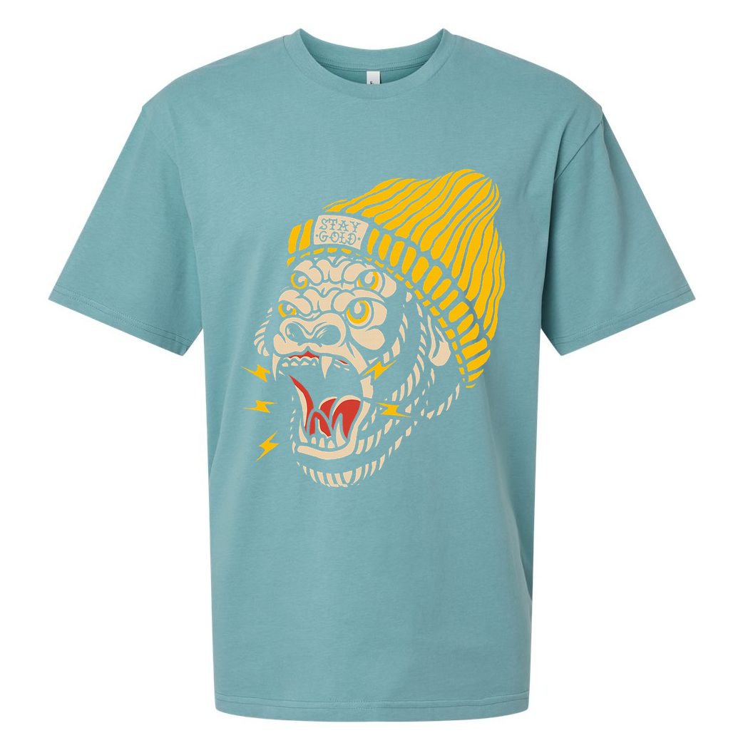 Gorilla Inked Flash Old School Ink Addict Traditional Tattoo Sueded Cloud Jersey T-Shirt