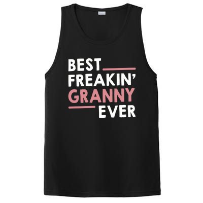 Granny Idea For Grandma Mothers Day Best Freakin' Granny Gift PosiCharge Competitor Tank