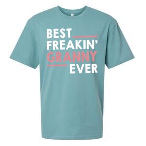 Granny Idea For Grandma Mothers Day Best Freakin' Granny Gift Sueded Cloud Jersey T-Shirt