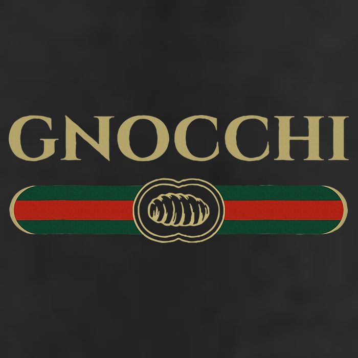 Gnocchi In Fun Logo Style 7 Panel Mesh Trucker Snapback Hat