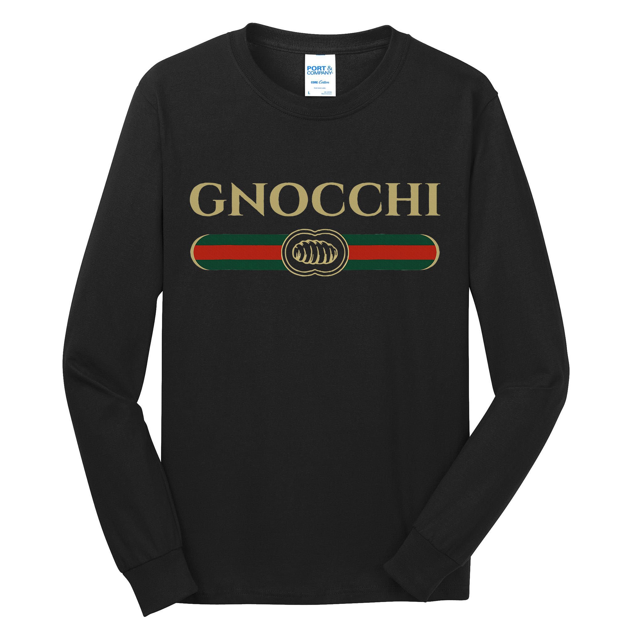 Gnocchi In Fun Logo Style Tall Long Sleeve T-Shirt