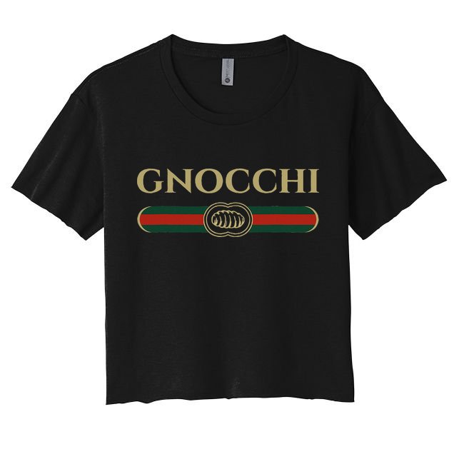 Gnocchi In Fun Logo Style Women's Crop Top Tee