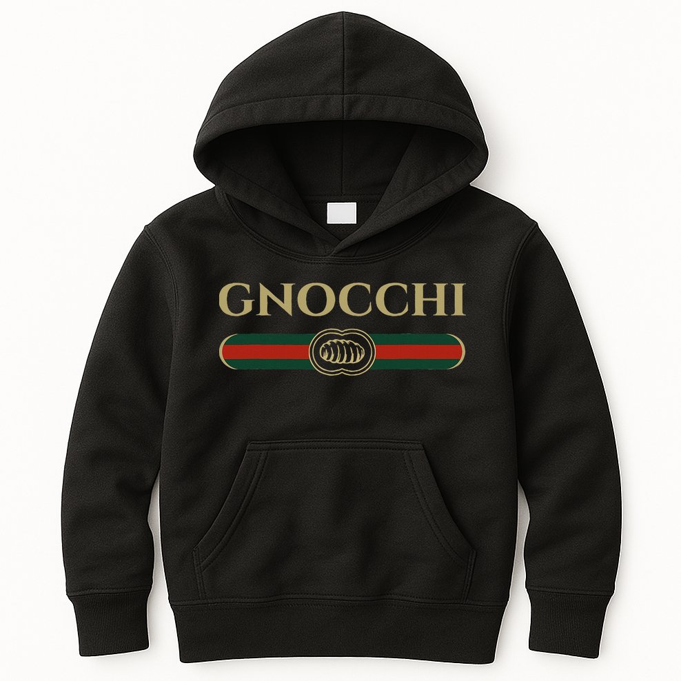 Gnocchi In Fun Logo Style Kids Hoodie