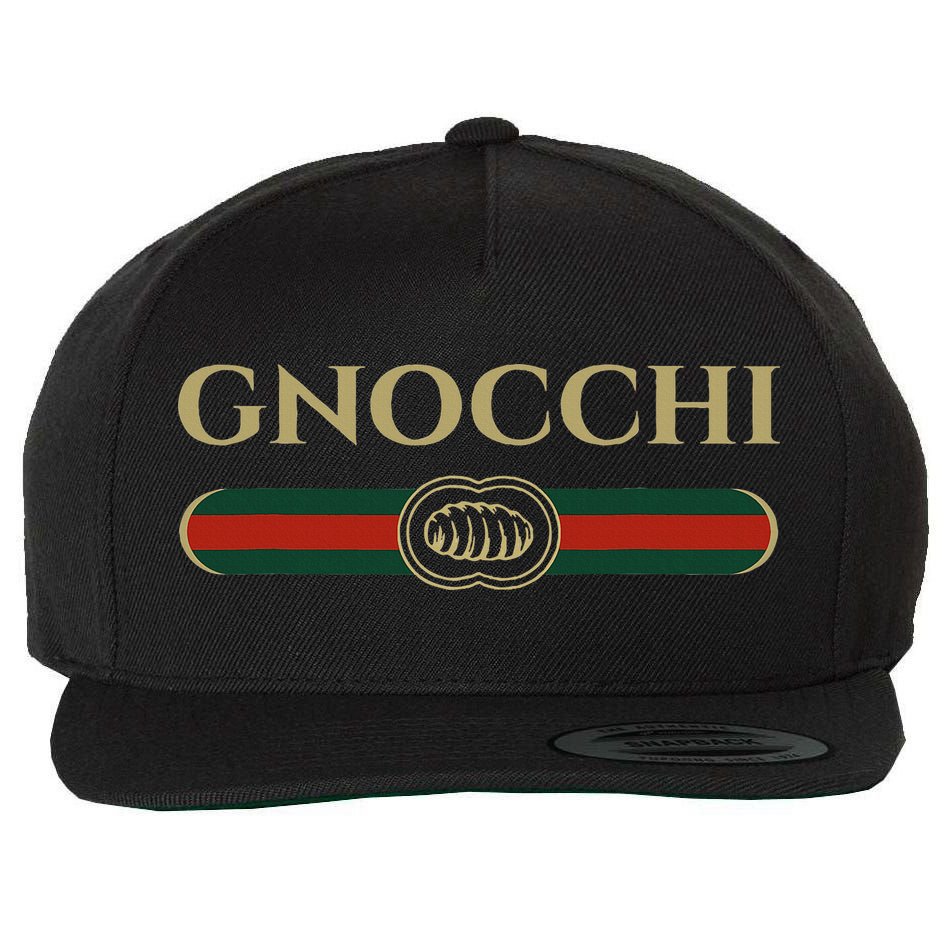 Gnocchi In Fun Logo Style Wool Snapback Cap