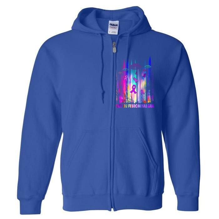 Get In Fibromyalgia Awareness Gift Gift Full Zip Hoodie