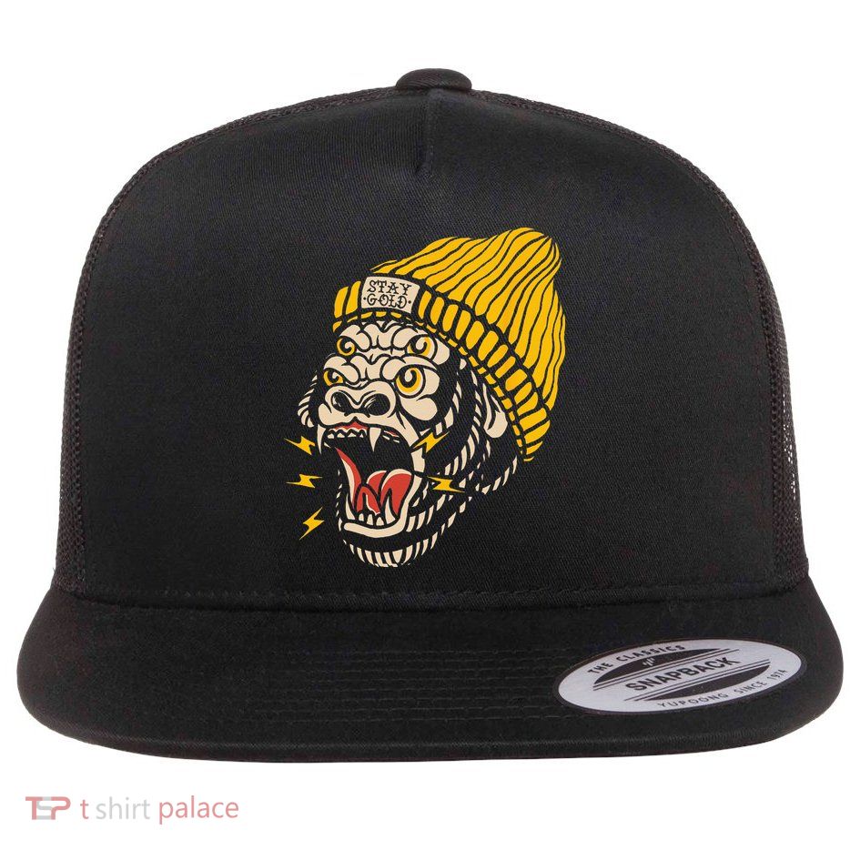 Gorilla Inked Flash Old School Ink Addict Traditional Tattoo Flatbill Hat