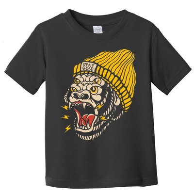 Gorilla Inked Flash Old School Ink Addict Traditional Tattoo Toddler T-Shirt