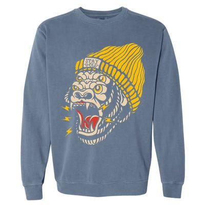 Gorilla Inked Flash Old School Ink Addict Traditional Tattoo Garment-Dyed Sweatshirt