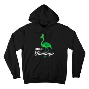 Green irish flamingo for funny St Patricks day Hoodie