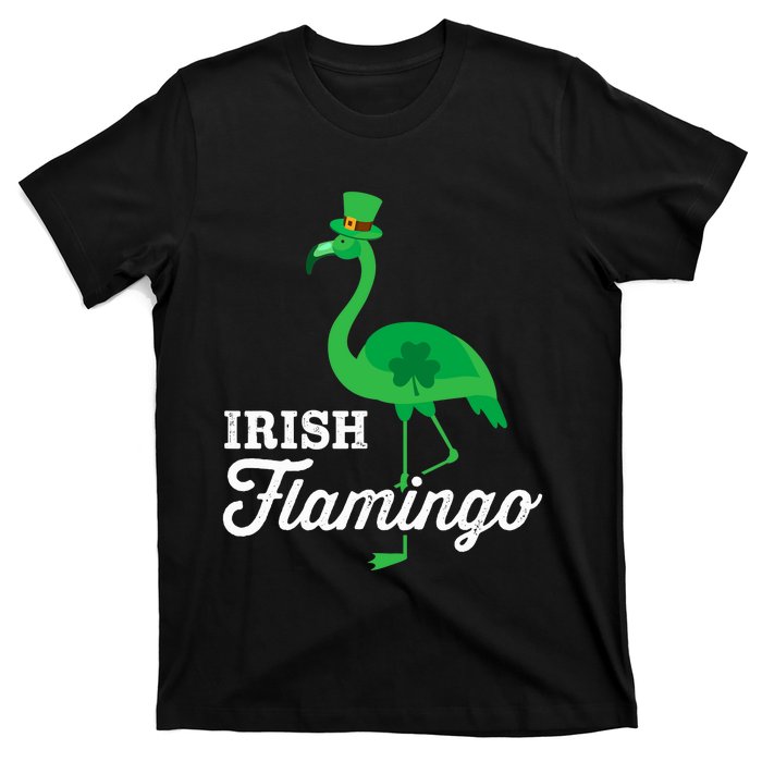 Green irish flamingo for funny St Patricks day T-Shirt