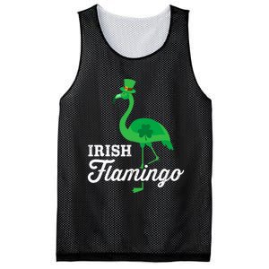 Green irish flamingo for funny St Patricks day Mesh Reversible Basketball Jersey Tank