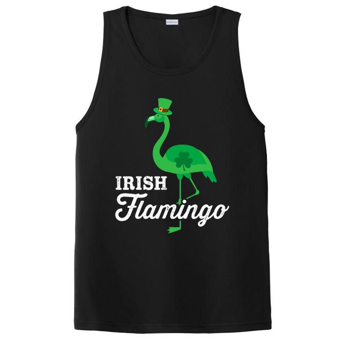 Green irish flamingo for funny St Patricks day PosiCharge Competitor Tank