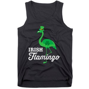 Green irish flamingo for funny St Patricks day Tank Top