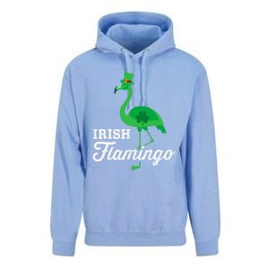 Green irish flamingo for funny St Patricks day Unisex Surf Hoodie