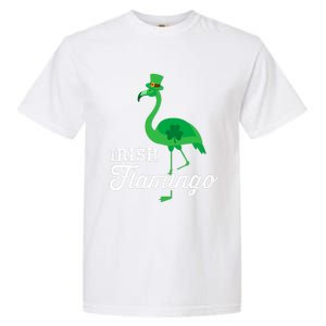 Green irish flamingo for funny St Patricks day Garment-Dyed Heavyweight T-Shirt