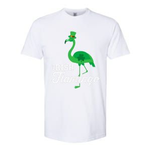 Green irish flamingo for funny St Patricks day Softstyle CVC T-Shirt