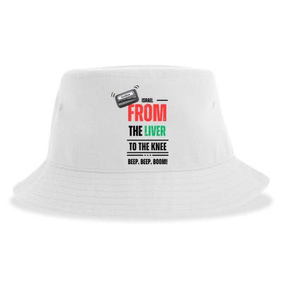Goodbye Israel From The Liver To The Knee Beep Beep Boom Sustainable Bucket Hat