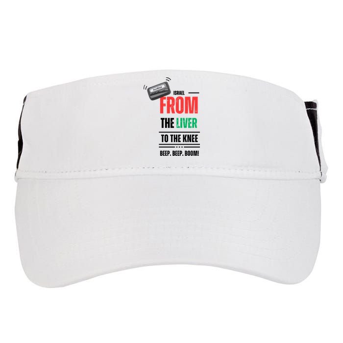 Goodbye Israel From The Liver To The Knee Beep Beep Boom Adult Drive Performance Visor
