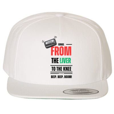 Goodbye Israel From The Liver To The Knee Beep Beep Boom Wool Snapback Cap