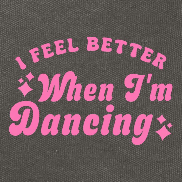 Groovy I Feel Better When IM Dancing Ballet Dancer Girl Cotton Canvas Backpack
