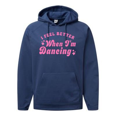 Groovy I Feel Better When IM Dancing Ballet Dancer Girl Performance Fleece Hoodie