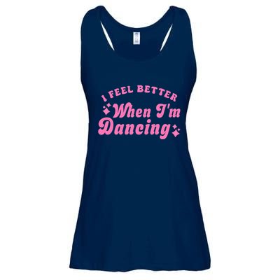 Groovy I Feel Better When IM Dancing Ballet Dancer Girl Ladies Essential Flowy Tank