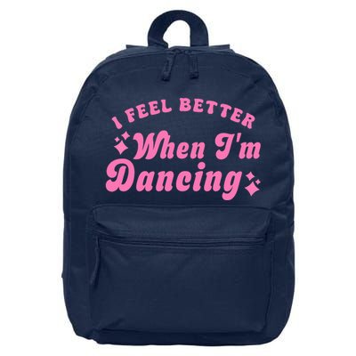 Groovy I Feel Better When IM Dancing Ballet Dancer Girl 16 in Basic Backpack