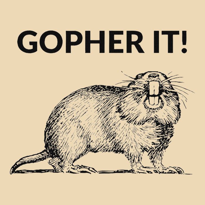 Gopher It Funny Gopher Pun Drawstring Bag