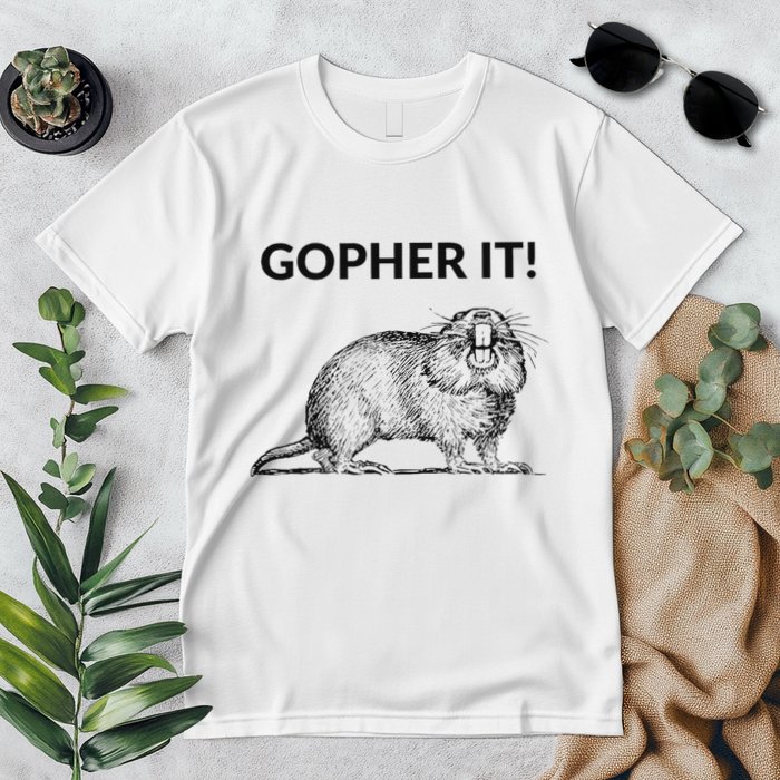 Gopher It Funny Gopher Pun Premium T-Shirt