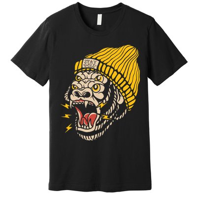 Gorilla Inked Flash Old School Ink Addict Traditional Tattoo Premium T-Shirt