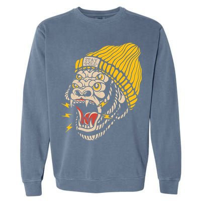 Gorilla Inked Flash Old School Ink Addict Traditional Tattoo Garment-Dyed Sweatshirt