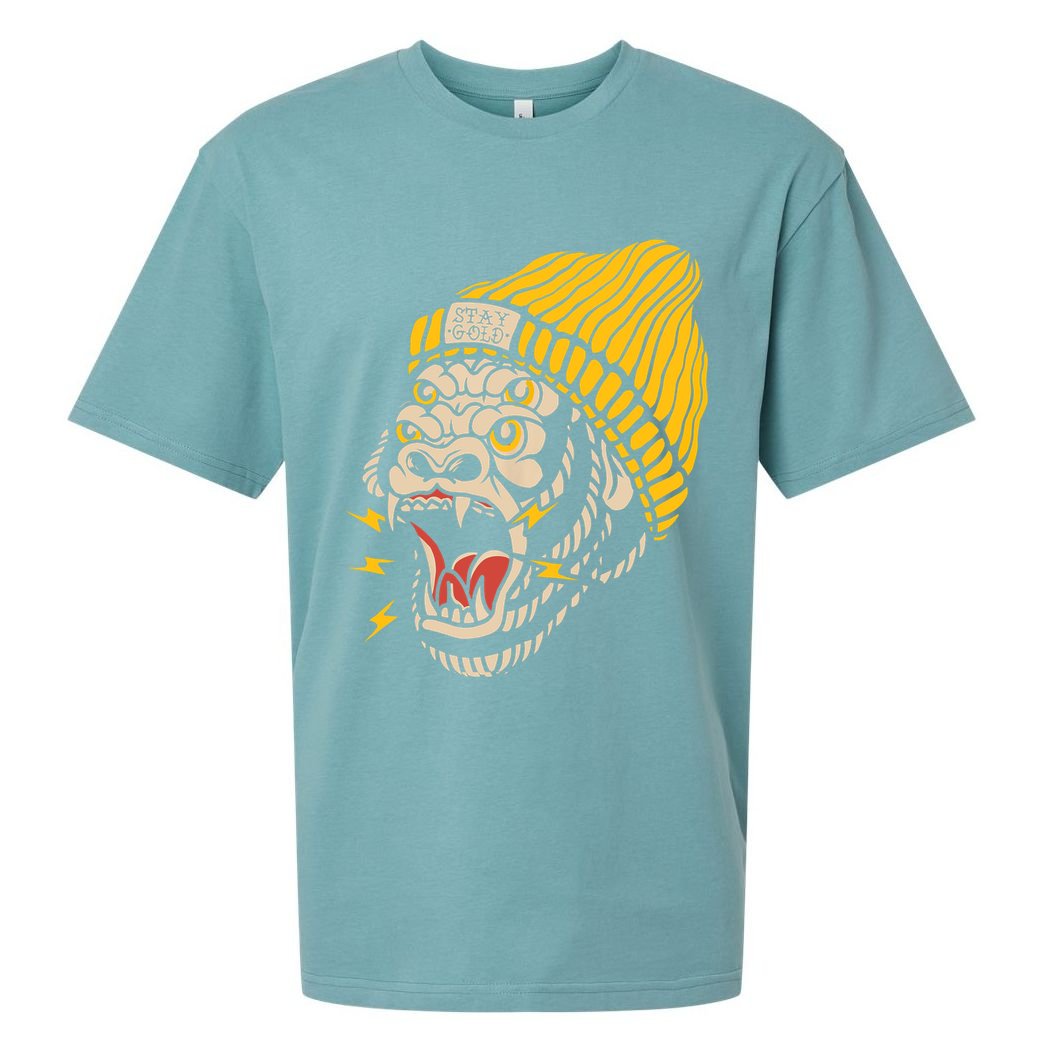 Gorilla Inked Flash Old School Ink Addict Traditional Tattoo Sueded Cloud Jersey T-Shirt