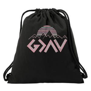 God Is Faithful More Than Highs And Lows Drawstring Bag