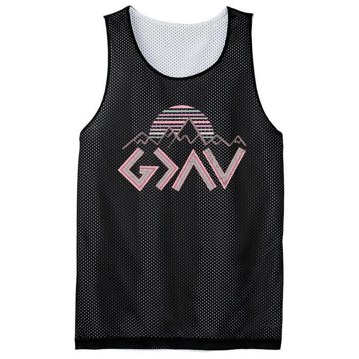 God Is Faithful More Than Highs And Lows Mesh Reversible Basketball Jersey Tank