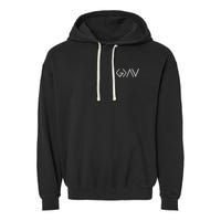 God Is Greater Than The Highs And Lows Embroidered Embroidered Garment-Dyed Fleece Hoodie