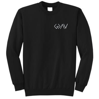 God Is Greater Than The Highs And Lows Embroidered Embroidered Sweatshirt
