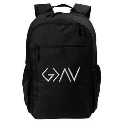 God Is Greater Than The Highs And Lows Embroidered Embroidered Backpack