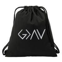 God Is Greater Than The Highs And Lows Embroidered Embroidered Drawstring Bag