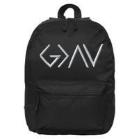 God Is Greater Than The Highs And Lows Embroidered Embroidered 16 in Basic Backpack