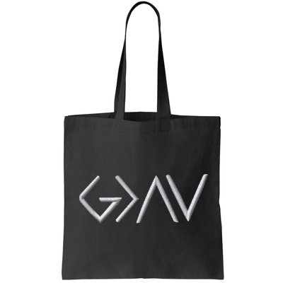 God Is Greater Than The Highs And Lows Embroidered Embroidered Bag