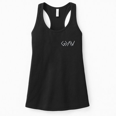 God Is Greater Than The Highs And Lows Embroidered Embroidered Womens Tank Top