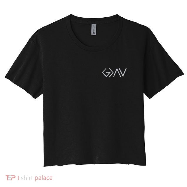 God Is Greater Than The Highs And Lows Embroidered Embroidered Crop Top