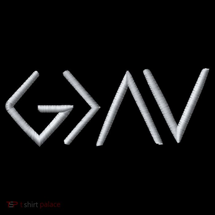 God Is Greater Than The Highs And Lows Embroidered Embroidered Cropped Pullover Crew