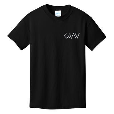 God Is Greater Than The Highs And Lows Embroidered Embroidered Kids T-Shirt