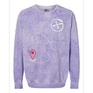 Geocache I Geography Outdoors I Geocaching Colorblast Crewneck Sweatshirt