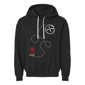 Geocache I Geography Outdoors I Geocaching Garment-Dyed Fleece Hoodie